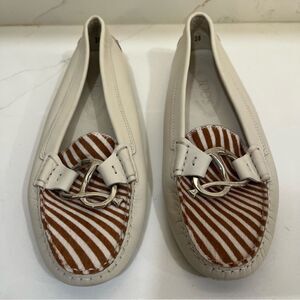 Tod's White and Tan Women's Loafers